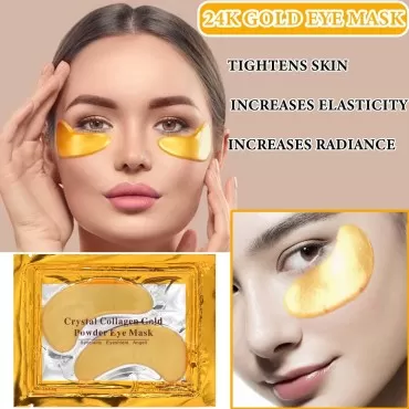 BKPPLZP 30 Pairs 24K Gold Eye Pads Under Eye Mask,...