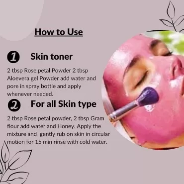 Rose Petal Powder by mi Nature | 100g(3.5 oz) | Rose Petal Powder fir Skin Care | Facial Masks | Face Pack | No Added Preservatives