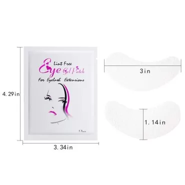 Under Eye Gel Pads Eyelash Extension Pads Lint Free DIY False Eyelash Lash Extension Makeup Eye Gel Patches Pack (50)