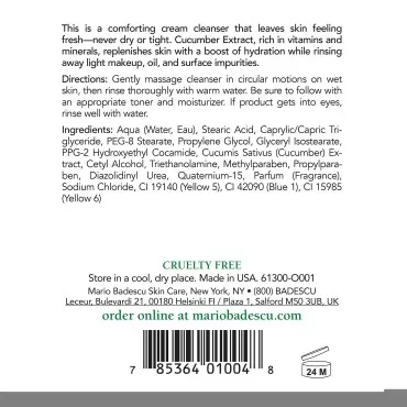 Mario Badescu Cucumber Cream Soap - Gentle, Creamy...