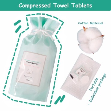 50 Pcs Compressed Towel Tablets Portable Disposabl...