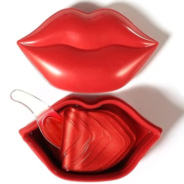 Rose 20 sheets/Pack Natural Moisturizing & Hydrating Plumper Lips Treatment Sleeping Mask Patch, 2 oz (packaging may vary)