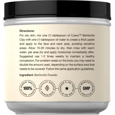 Bentonite Clay Powder | 2 lbs | Deep Pore Cleansin...