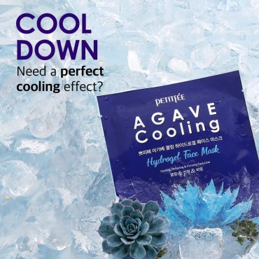Agave Cooling Hydrogel Beauty Face Mask, 5 Sheets,...