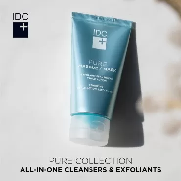 IDC Dermo Pure Mask for Face Skin Care - Skin Brightening & Renewing AHA Mask for All Skin Types - Vegan Pore Cleansing & Triple Exfoliating Mask - Beauty & Skincare Product for Women & Men