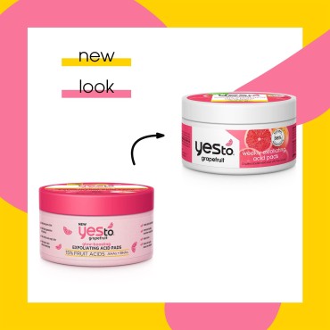 Yes To Grapefruit Weekly Acid Pads, Brightening & ...