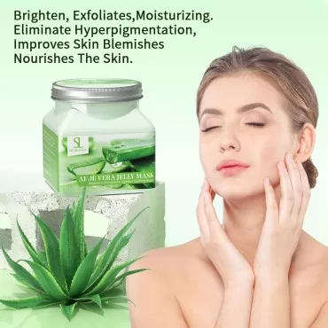 Jelly Mask Powder for Facials,Aloe Vera Moisturizing Jelly Masks for Facials Professional,Peel Off Hydro Face Mask Powder for Fight Fine Lines, DIY SPA 23 FL OZ Rubber Mask Powder