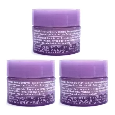 Pack of 3 x Clinique Take The Day Off Cleansing Balm, 0.5 oz each Sample Size Unboxed, 0.5 Ounce (Pack of 3)