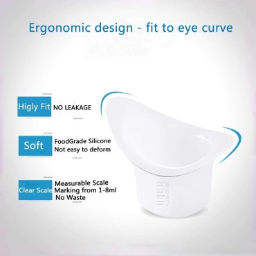 FOYARA Eye Bath Silicone Eye Wash Cup Set of 12 fo...