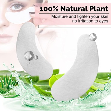 100 Pairs GreenLife 100% Natural Eyelash Extension Under Eye Gel Pads patches kit Collagen Aloe Vera Hydrogel Eye Patches Eyelash Extension Supplies Tools, Lash Extension Supplies, lash tech supplies