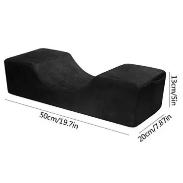 KOO Lash Pillow Neck Support Eyelash Pillow Soft Grafting Eyelashes Memory Foam Eyelash Extension Pillow Makeup Salon With Pocket (Black)