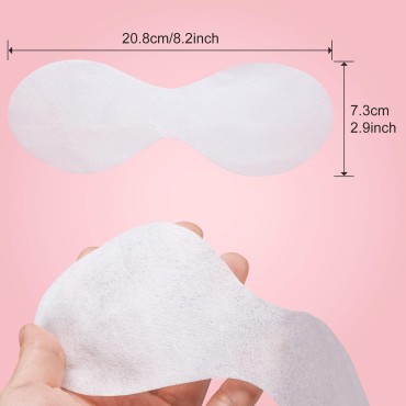 PAGOW 400 Sheets Disposable Non Woven Eye Care, Cotton Paper Facial Eye Pads Spa, DIY Clear Eye Mask Paper Beauty Sheets for Skincare Spa Wrap Moisture Retention