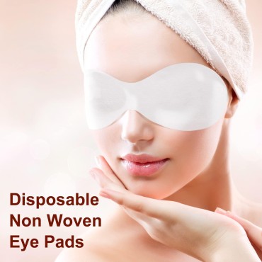 PAGOW 400 Sheets Disposable Non Woven Eye Care, Cotton Paper Facial Eye Pads Spa, DIY Clear Eye Mask Paper Beauty Sheets for Skincare Spa Wrap Moisture Retention