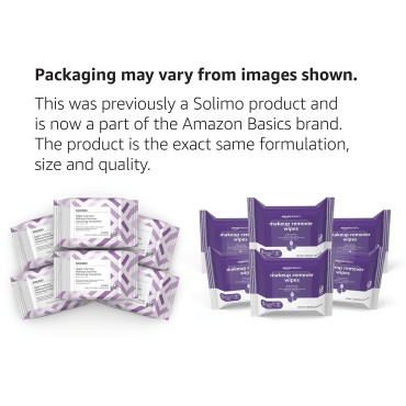 Amazon Basics Make Up Remover Wipes, Night Calming...