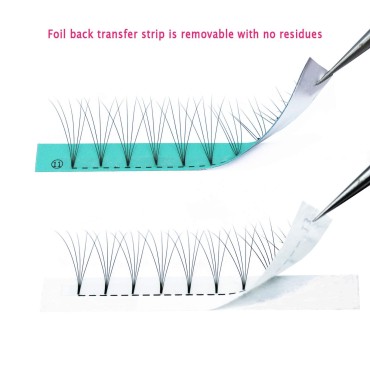 Tonghe Eyelash Extensions,5D 0.07 D Curl 15mm Russian Volume Eyelash Extensions,Short Stem Cluster Lashes Pre made Fans Lashes for Professional Salon Use Black 12 lines