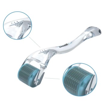 Derma Roller Microneedle Roller, Real Titanium Mic...