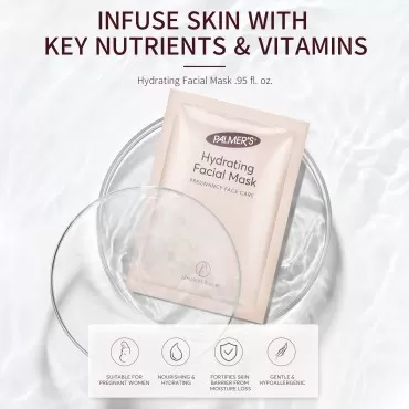Palmer's Pregnancy Hydrating Facial Sheet Masks, 0.95 fl. oz. (Pack of 5)