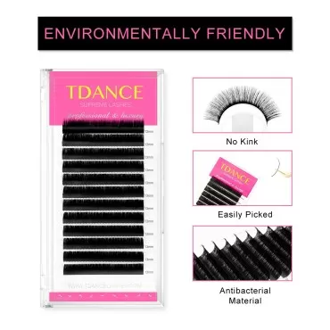 TDANCE Premium DD Curl 10mm Semi Permanent Individ...