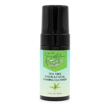 Twig & Olive Tea Tree and Green Tea Eyelid & Facial Foaming Fast Acting Non-Irritating Cleanser That Removes Make Up, Dirt, Debris, and Oil Liquid Soap 100% Vegan Free