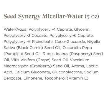 Intelligent Nutrients Seed Synergy Micellar-Water - Antioxidant-rich Makeup Remover & Cleanser (5 oz)
