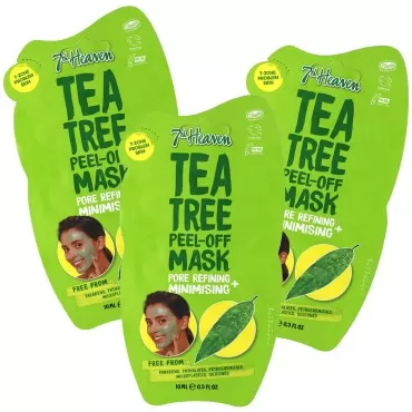 7th Heaven Tea Tree Easy Peel-Off Face Mask, Parab...