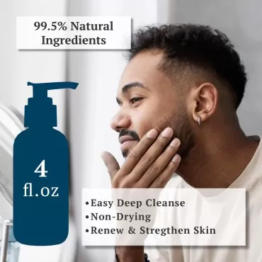 Scentuals Men's Facial Cleanser, 95% Natural Luxurious Mens Face Wash for the Man’s Man. 4fl.oz Facial Cleanser for Men.