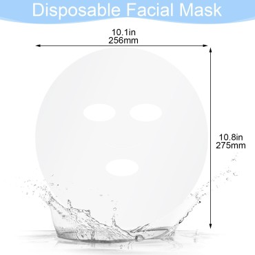 PAGOW 400 Sheets Facial Mask Preservative Disposable, Plastic Thin Face Mask Skin Care, DIY Clear Face Mask Paper Beauty Sheets for Face Skincare Spa Wrap Moisture Retention…