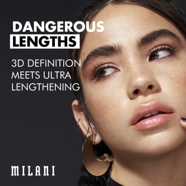 Milani Dangerous Lengths - Ultra Def 3D Mascara - Black (0.28 Fl. Oz.) Paraben-Free Lengthening Mascara that Dramatically Lifts, Separates and Lengthens Lashes