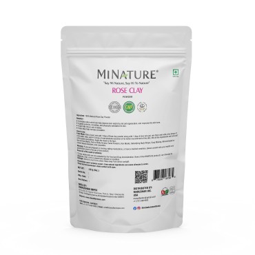 Rose Clay powder by mi nature | Pink clay | Rose Kaolin Clay | 227g(8 oz) | Facial Mask, suitable for all skin types, | DIY Face Mask, Scrub,Soaps,Bath Bombs, Body Wraps,makeup,lotions, Hair