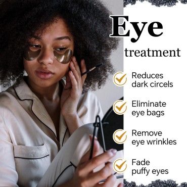 IREV Under Eye Pads Black Gold Firming Eye Mask,60...