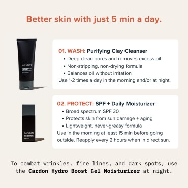 CARDON Daily Skincare Set for Men | Face Moisturiz...