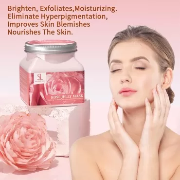 Jelly Mask Powder for Facials Skin, Natural Rose Petals Jelly Face Mask,Professional Peel Off Hydro Jelly Mask,Moisturizing, Brightening & Hydrating, Mask Powder for Wrinkles & Acne 23 Fl Oz