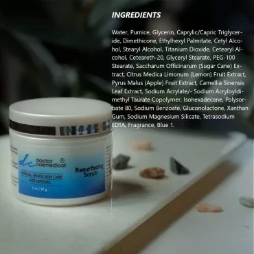 Doctor Cosmedical Professional Soft & Instant Facial Scrub | Skin Tightening & Brightening Face Scrub | Exfoliating Face Scrub | Skin Firming Formula to Reduce Wrinkle and Dark Spots | 2 Oz / 57g