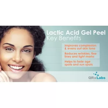 Lactic Acid 50% Gel Peel with Kojic Acid and Bearberry & Licorice Root Extracts - Professional Grade Chemical Face Peel - Alpha Hydroxy Acid - 1 Bottle of 1 fl oz