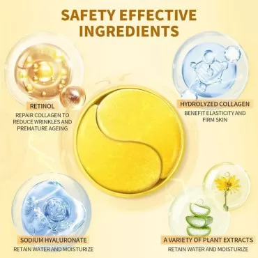 Under Eye Patches - Pure Retinol + Collagen for Dark Circles, Wrinkles, and Puffy Eyes, Under Eye Mask Puffiness Treatment, Under Eye Gel Pads, Bag Patch