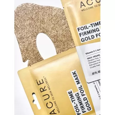 ACURE Foil Time Firming Gold Foil Mask Single, 0.6...