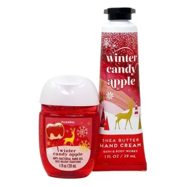 Bath and Body Winter Candy Apple Travel Gift Set -...