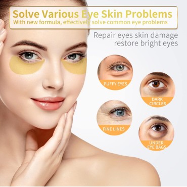 NAZANO Under Eye Patches - 30 Pairs - 24K Gold Eye...