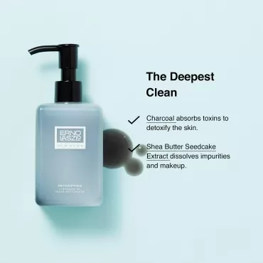 Erno Laszlo Detox Cleansing Oil, Travel Size | Lightweight Face Cleanser | Dissolve Makeup & Impurities with Charcoal & Shea Butter | 2 Fl Oz