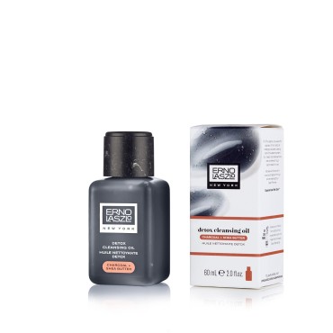 Erno Laszlo Detox Cleansing Oil, Travel Size | Lightweight Face Cleanser | Dissolve Makeup & Impurities with Charcoal & Shea Butter | 2 Fl Oz
