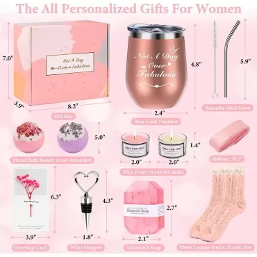 Gifts for Women Birthday Unique, Birthday Gifts for Her Mom Sister Best Friend Happy Birthday Bath Set Gift -Best Birthday Gift Boxes Who Has Everything