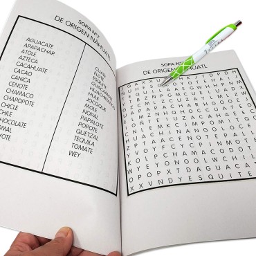 Giant Print Spanish Word Search Puzzle Book with Free Pen | Libros de Rompecabezas (2 Pack) Sopas de Letras Formato Gigante con Bolígrafo Gratis