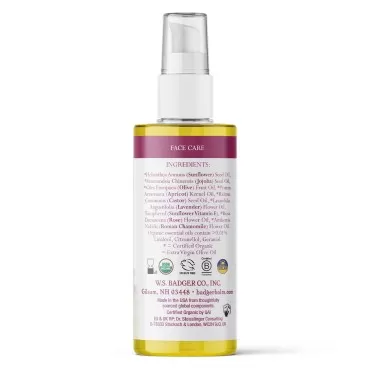 Badger - Face Cleansing Oil, Damascus Rose, Certif...