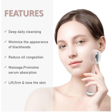 Vaomts Facial Cleansing Brush,Silicone Face Scrubb...