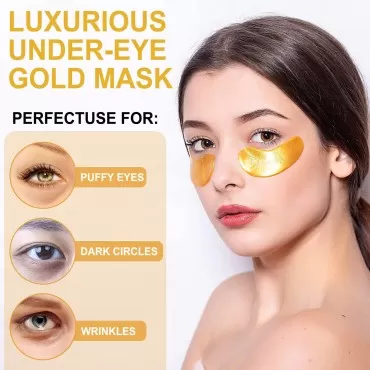 LAVONE Eye Mask-30 Pairs 24K Gold Under Eye Patche...
