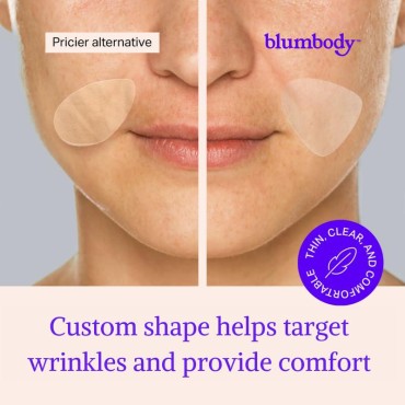 BLUMBODY Face & Forehead Wrinkle Patches - Mini Anti Wrinkle Facial Patches to Smooth Eye, Mouth, Forehead Wrinkles - Non-Silicone Face Tape for Fine Wrinkles between Eyes & Face - 160 Face Patches