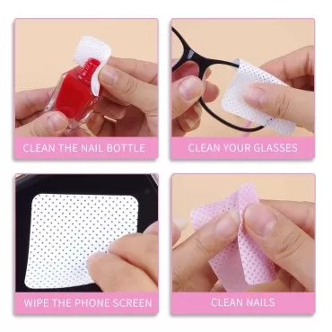 1000 Pcs Pink Lint Free Nail Wipes, Eyelash Extens...