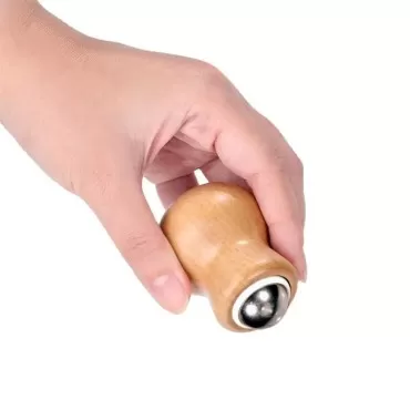 Kingsley Indulge in Luxurious Skin Therapy with The Bamboo Palm Held Roller Ball Facial Massager: Enhance Your Skin's Health and Wellness