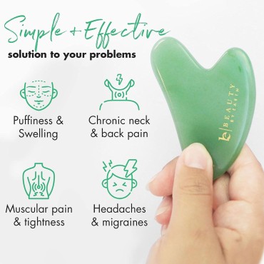 Beauty by Earth Jade Gua Sha - Face Sculpting Tool...