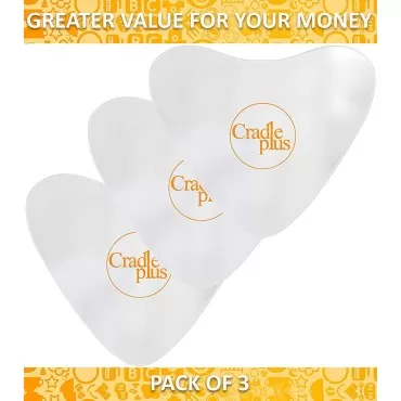 CRADLE PLUS PREGNANCY BABY & TODDLERS Anti Wrinkle Decollete Pad Set | Pack of 3 Chest Wrinkle Pads | Reusable Anti Aging Mask | Silicone Pads for Women | Washable Chest Wrinkle Prevention